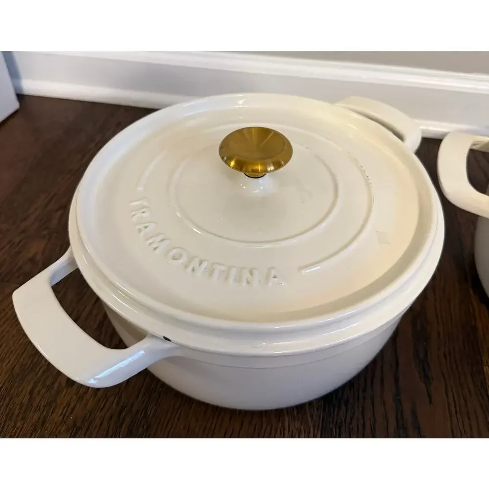 Tramontina Dutch Oven 2 Piece Marshmallow White